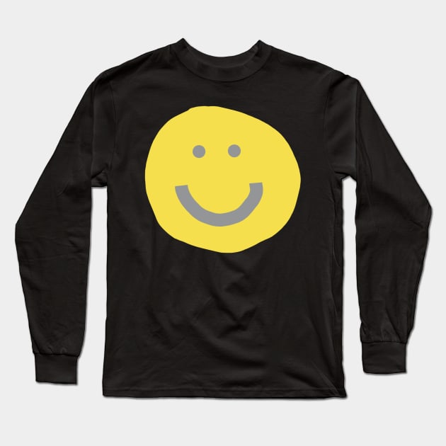 Happy Smiley Face Long Sleeve T-Shirt by ellenhenryart